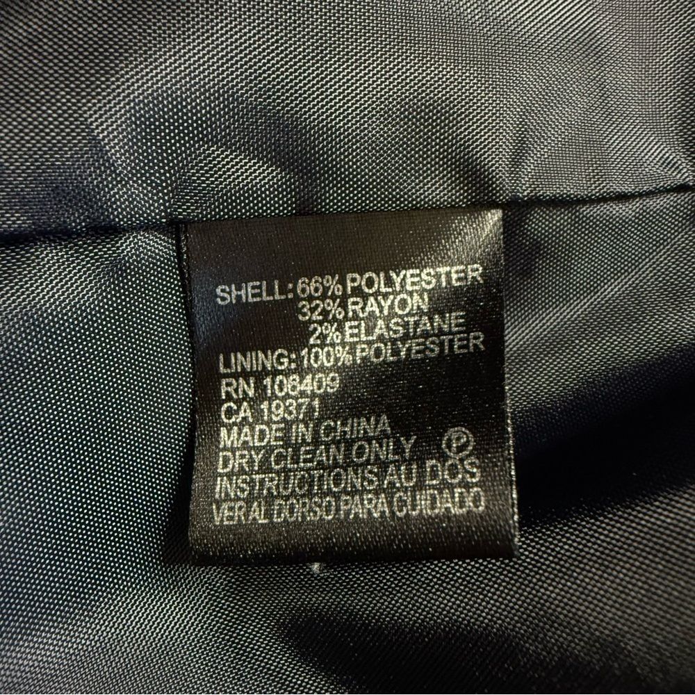 Tahari Blue Double Breasted Belted Lined Jacket Sz 16 - Picture 12 of 13